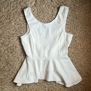 Open back peplum tank